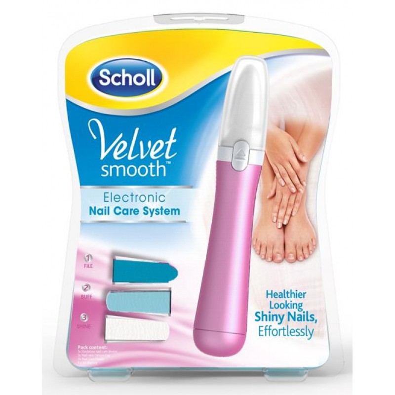 Scholl Velvet Smooth - elektrický pilník na nehty růžový
