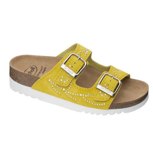 obuv Scholl MALAREN žluté zdravotní pantofle