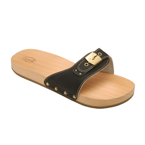 obuv Scholl PESCURA FLAT SPORTY černé zdravotní pantofle (dřeváky)