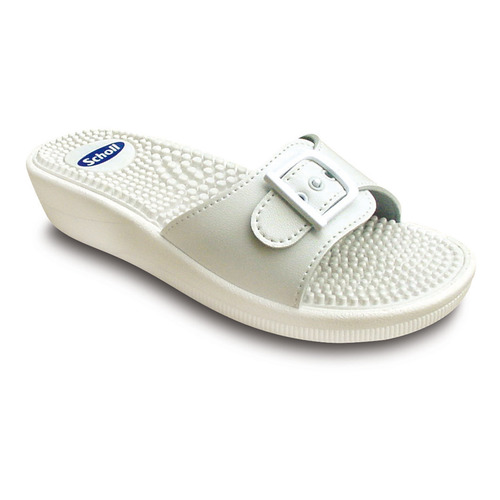 obuv SCHOLL NEW MASSAGE - bílé zdravotní pantofle