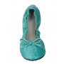 Scholl Pocket Ballerina CROCO - modrozelené baleríny