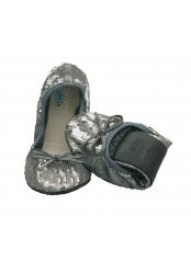 Scholl Pocket Ballerina PAILLETTES - stříbrné baleríny