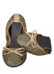 Scholl Pocket Ballerina PAILLETTES - zlaté baleríny