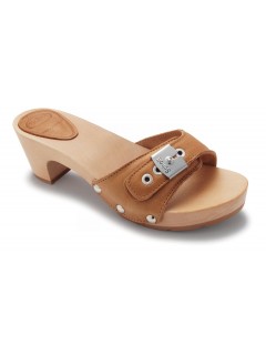 Scholl BAND TEXAS hnědé dřeváky (pantofle)