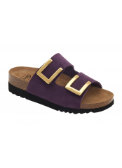 Scholl MONTEREY 2 STRAPS purpurové zdravotní pantofle