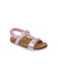 Scholl DAISY T-BAR KID růžové dětské zdravotní pantofle s páskem