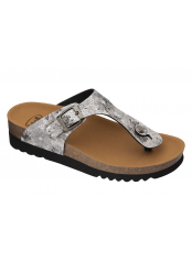 Scholl GREENY FLIP-FLOP 2.0 stříbrné zdravotní pantofle
