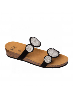 Scholl SHARON 2 STRAPS - černé zdravotní pantofle