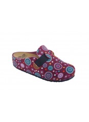 Scholl LARETH purpurová / multi purpurová domácí obuv