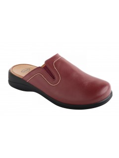 Scholl NEW TOFFEE tmavě červená domácí obuv