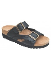 Scholl MOLDAVA WEDGE AD - černé zdravotní pantofle