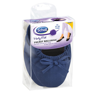 Scholl Pocket Ballerina - modré baleríny