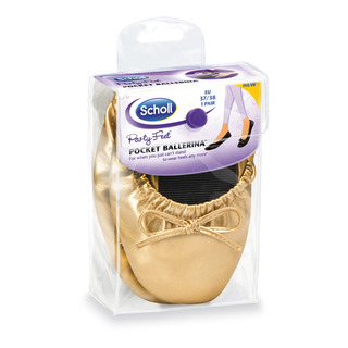 Scholl Pocket Ballerina zlaté baleríny