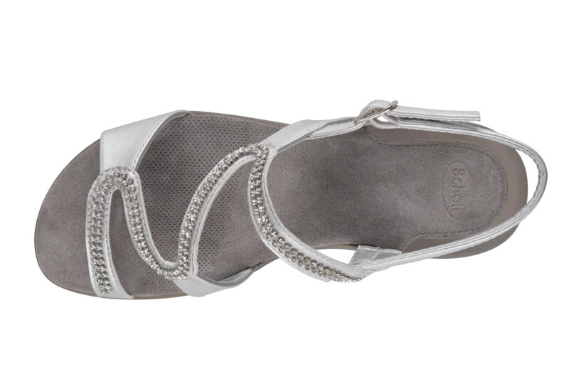 Scholl LINKOL stříbrné zdravotní sandály