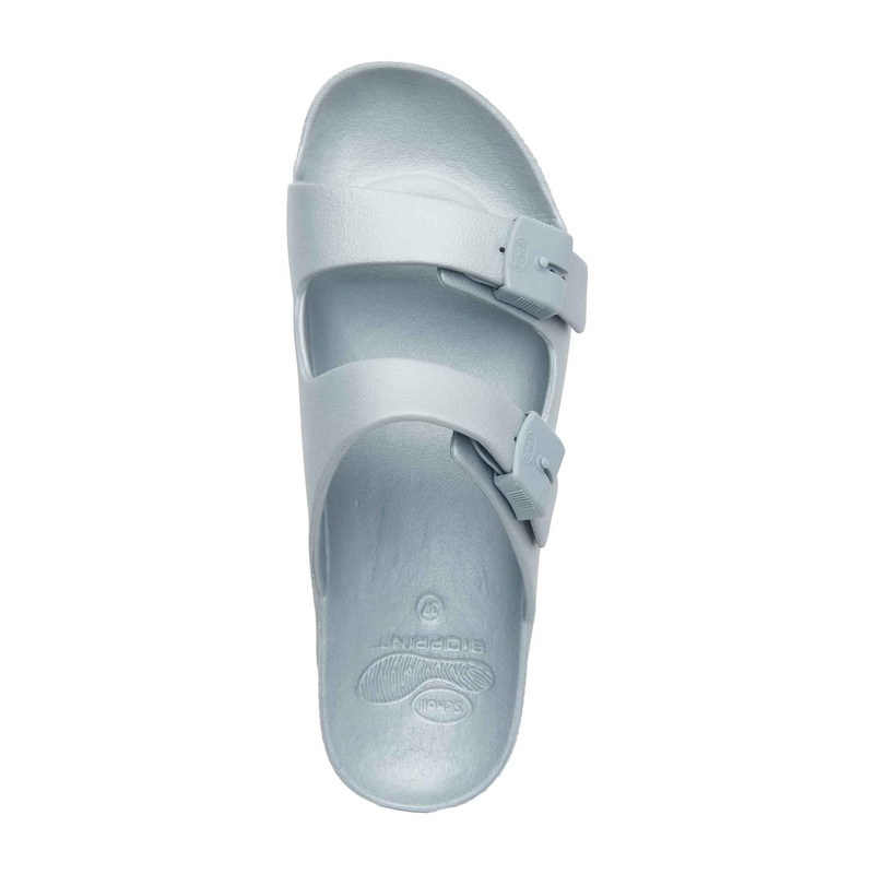 Scholl BAHIA stříbrné zdravotní pantofle