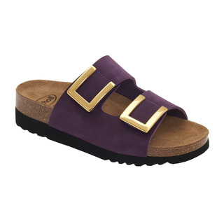 Scholl MONTEREY 2 STRAPS purpurové zdravotní pantofle