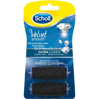 Scholl Velvet Smooth - náhradní rotační hlavice extra drsná s diamantovými krystalky (2 ks)