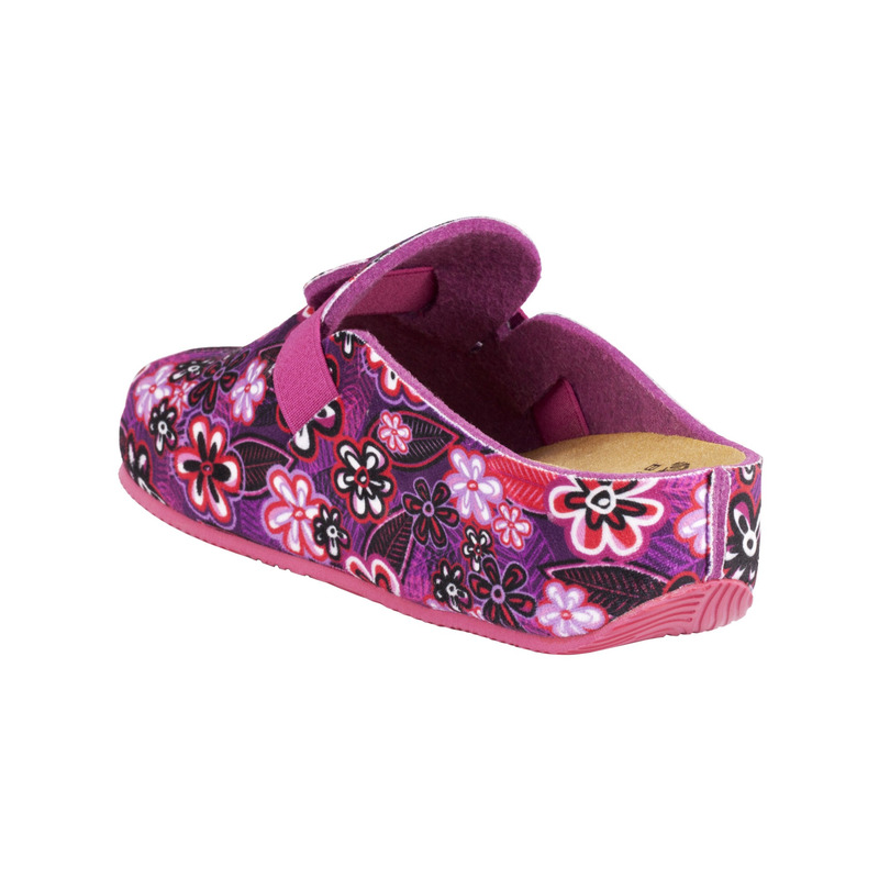 Scholl LARETH vícebarevná purpurová domácí obuv